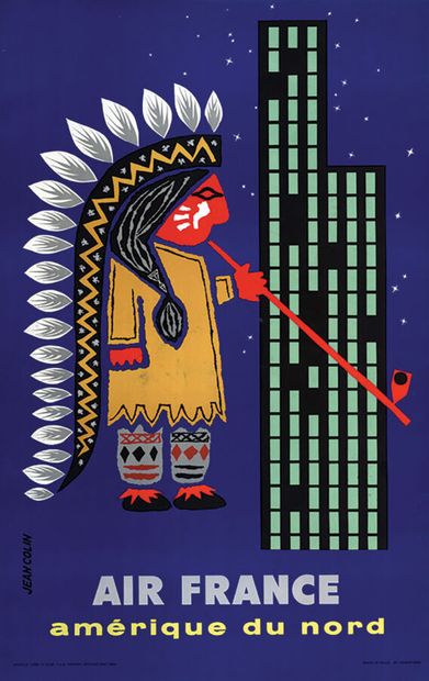 North America Air FranceMourlotParis Poster...