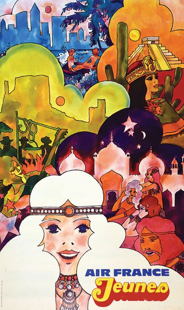 Air France JeunesIropaParis Poster on canvas/...