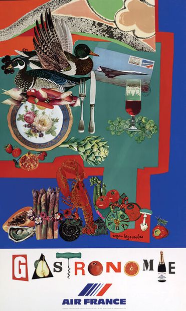 Gastronomy Air FranceMourlotParis1 Poster...