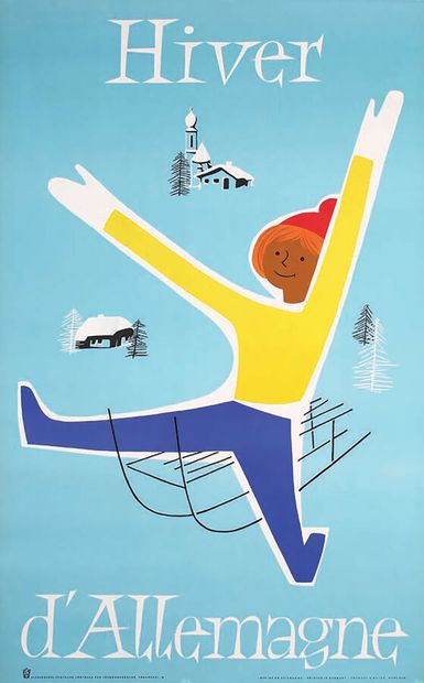 Winter of Germany Poster on canvas/ Vintage...