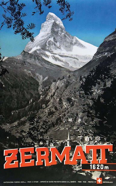 Zermatt 1620 meters The MatterhornRoto -...