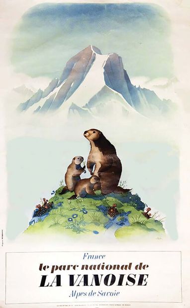 La VanoiseFot Affiche entoilée/ Vintage Poster...