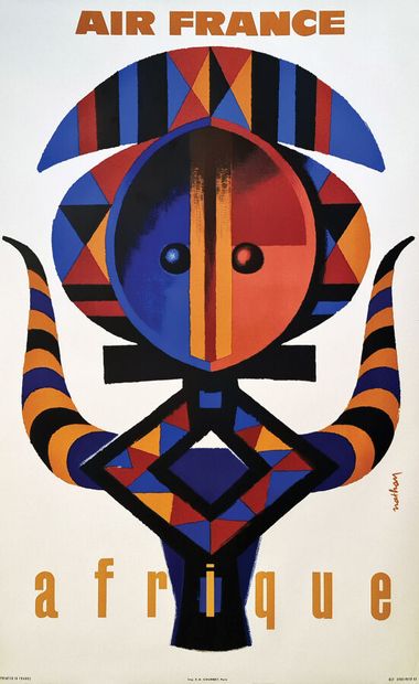 Afrique Air FranceS.A. CourbetParis1 Affiche...