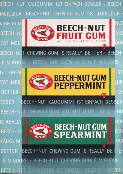Beech Nut Brand Fruit Gum Pippermint SpearmintHug...