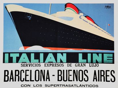 Italian Line - Barcelona - Buenos Aires Servicios...