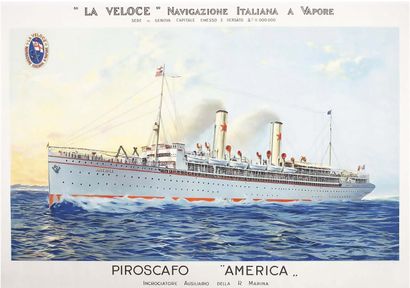 Naviagazione Italiana A Vapore La Veloce...