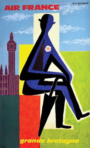 Grande Bretagne Air FranceCourbetParis Poster...