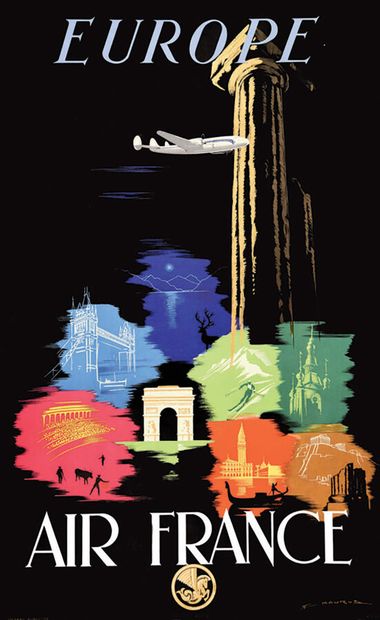 Europe Air FranceGoossensFrance Poster canvas/...