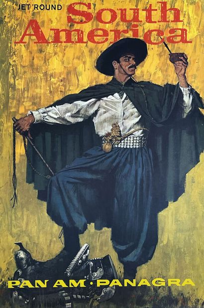 South America Jet'Round PAN AM Panagra (Gaucho...
