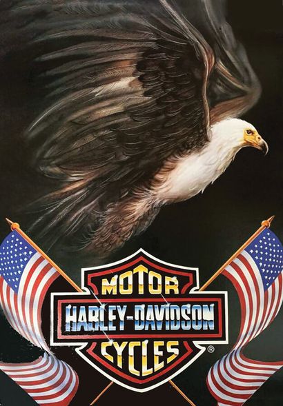 Harley Davidson Motor Cycles Poster on canvas/...