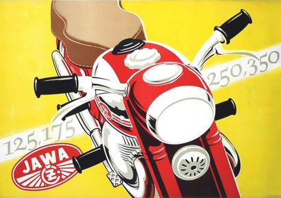 Jawa 125, 175, 250, 350 Rare Poster on Linnen...