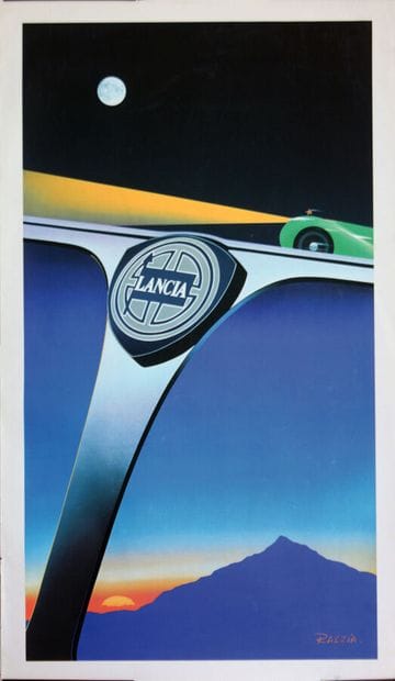 Lancia1 Poster Non-Entoilée / Vintage Poster...