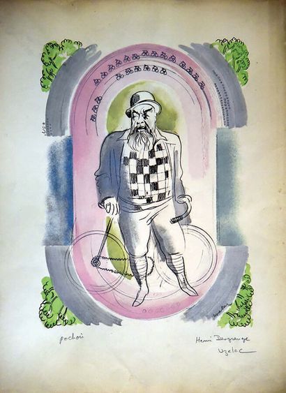 Cycles Henri Desgrange Pochoir de Milivoy...