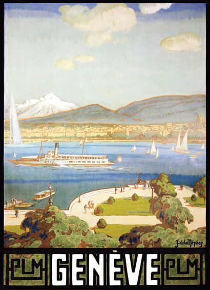 Geneva PLM Poster on canvas/ Vintage Poster...
