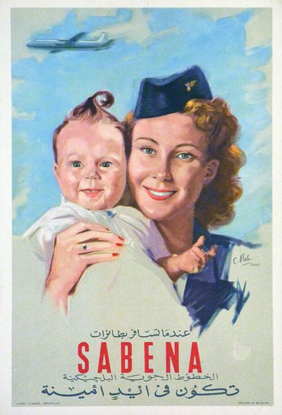 Sabena in ArabicLimsmôBruxelles Poster canvas/...