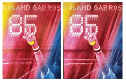 Roland Garros 1985 signée par Jacques Monory...