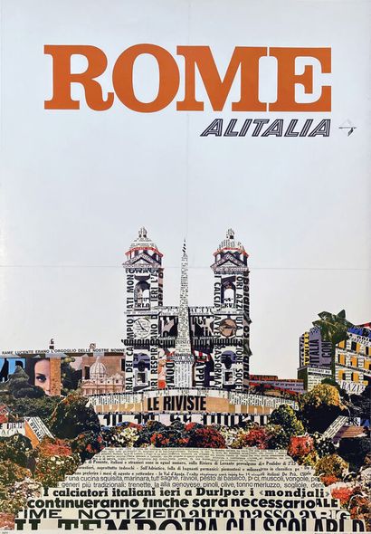 Rome AlitaliaIGDANovara Affiche entoilée/...