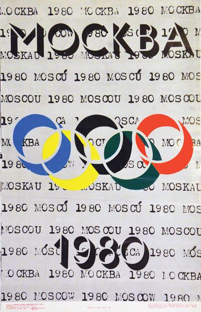 Jeux Olympiques Mockba 19801 Affiche Non-Entoilée...