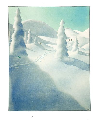 Randonnée à Ski dans la neige1 Affiche Non-Entoilée...