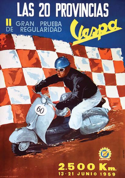 Vespa 2500 Km 15 21 Junio 1959 very rareJherrMadrid...
