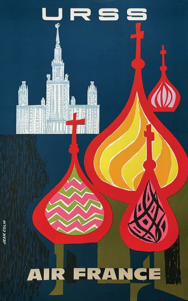 URSS Air FranceS.A. CourbetParis Poster on...