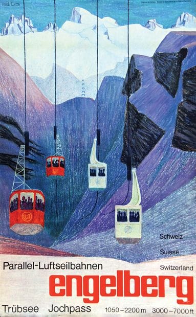 Engelberg Parallel-Luftseilbahnen Trübsee-JochpassA....