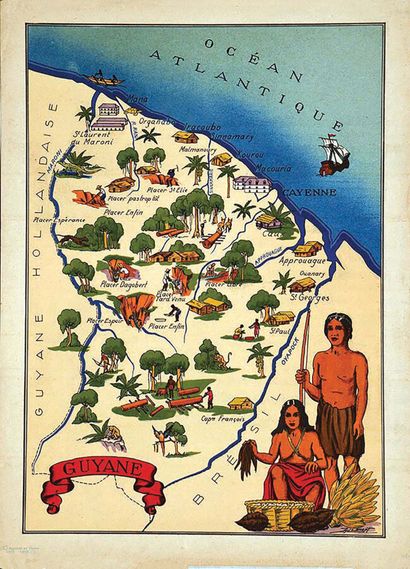 Guyanne Carte IllustréeDDImprimée en France1...