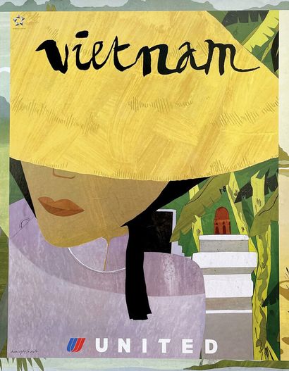 United Vietnam Poster on canvas/ Vintage...