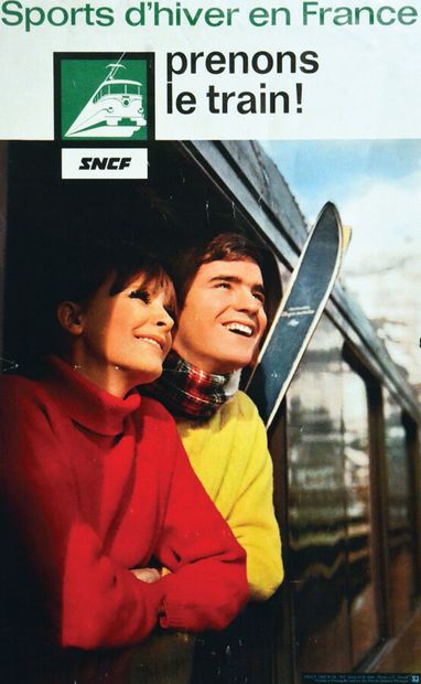 Winter Sports Prenons le Train SNCF1 Affiche...