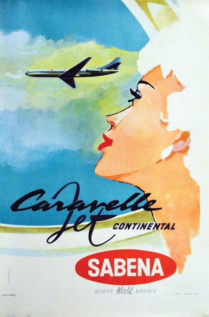 Caravelle Jet Continental SabenaLinsmo SABruxelles...