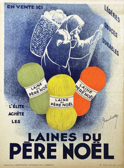Santa's woolJ. GuermonprezLilleCarton Publicitaire...