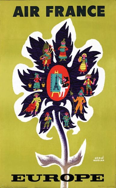 Air France EuropeDe La VasselaisParis Poster...