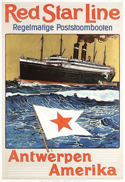 Red Star Line - Antwerpen AmerikaO. de Rycker...