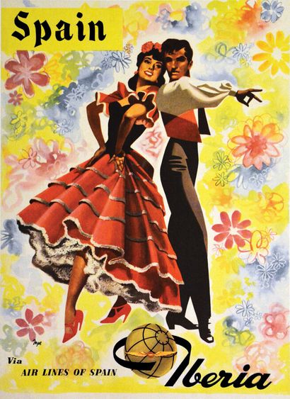Spain - Iberia Via Air Lines of Spain. (...