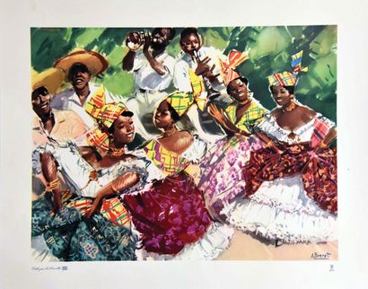 Fête à la Guadeloupe en Costume de Fêtes...