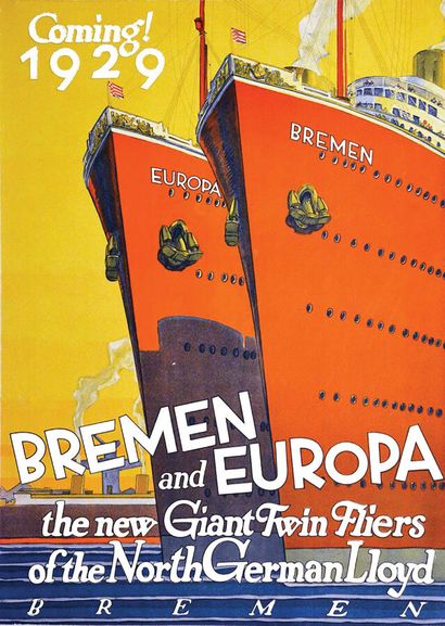 North German Llyod Bremen & Europa The Giant...