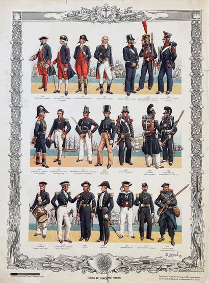 Tenues de l'ancienne Marine 1764 à 1914B....