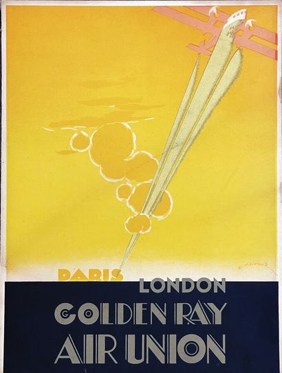 Air Union Golden Ray Paris LondonVintage...