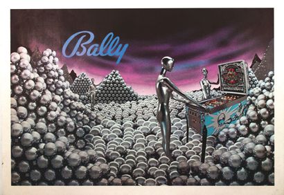 Bally Flipper Rare Poster of the 70's Aff....