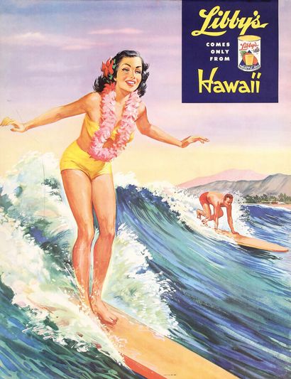 Surfeuse Libby's - Hawaii (Surfer) Affiche...