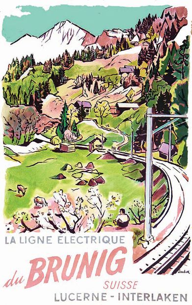 Brunig La ligne électrique du Brunig Lucerne...