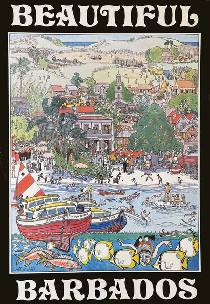 Barabados Beautiful Poster on canvas/ Vintage...