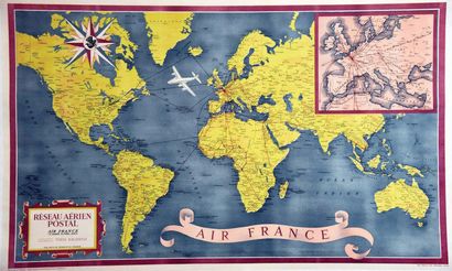 Planisphere Air France Rose & BleuPercevalParis...