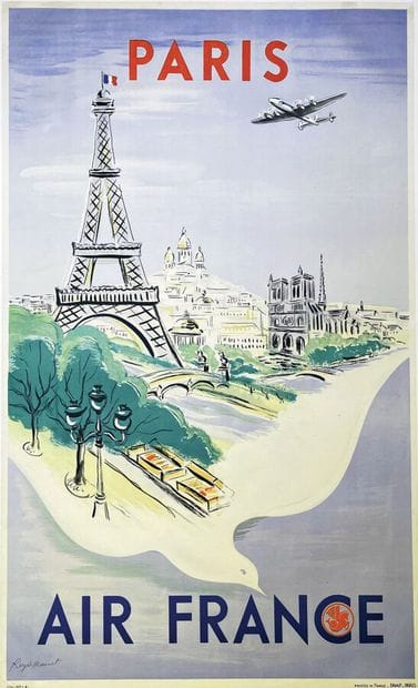 Paris Air FranceSNAPParis Poster on canvas/...
