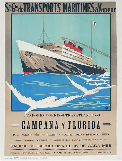 SGTM à Vapeur Campana Y Florida Para Dakar...