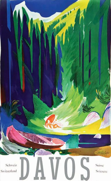 Davos SwitzerlandBasierBasel Poster on canvas/...