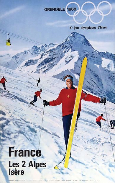 Les 2 Alpes Grenoble 1968 - X Winter Olympics.DraegerParis...