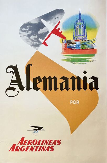 Alemania Por Aerolineas Argentinas Poster...