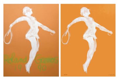 Roland Garros 1990 Affiche signée par Garache...