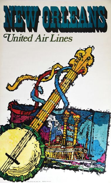 New Orleans United Air LinesPrinted in USA...
